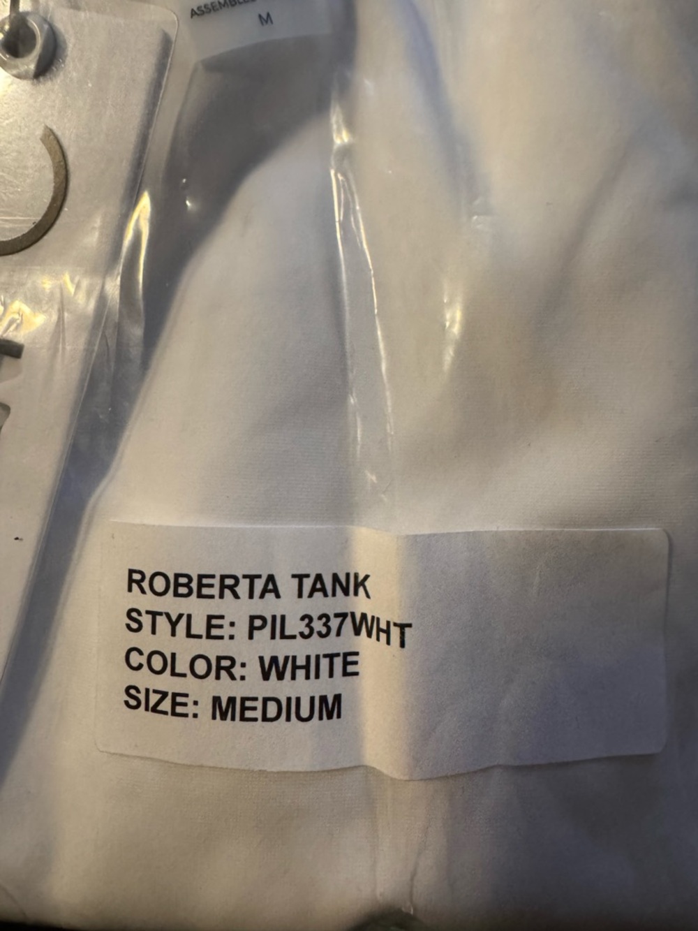 NWT GiGi C Roberta Tank in White Sz S M L - Picture 11 of 12
